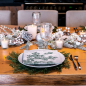 Preview: Paviot napkin frosted branch, branche givree white-silver-green, style